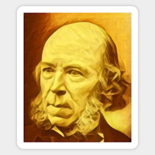 Herbert Spencer Golden Portrait | Herbert Spencer Artwork 8 Sticker